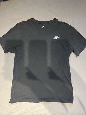 Nike Black Tee with White Swoosh Logo